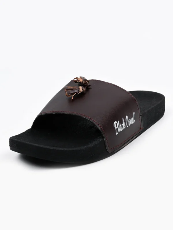 black camel tassel slide slipper for men (tassel-black/brown -39-44) - Image 7