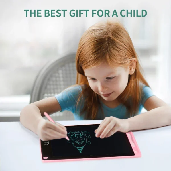 12 inch lcd writing tablet for kids - digital drawing pad - erasable writing board - writing pad (random color) - Image 4