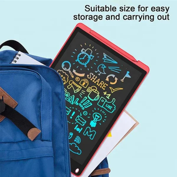 12 inch lcd writing tablet for kids - digital drawing pad - erasable writing board - writing pad (random color) - Image 8