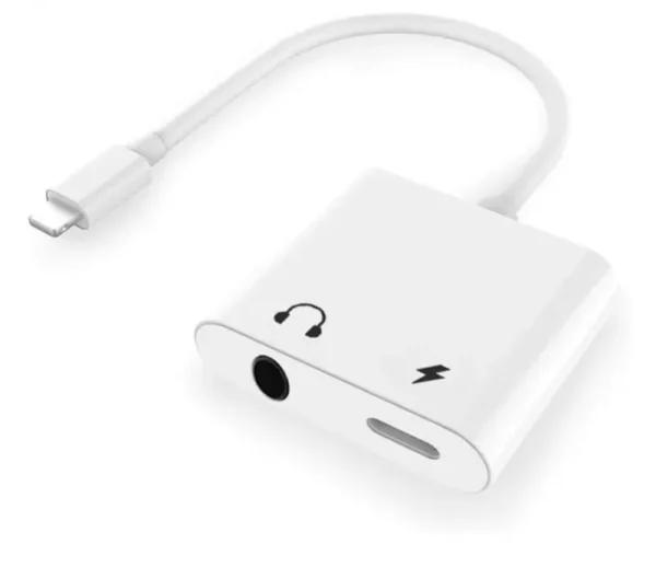 2-in-1 dual lightning headphone adapter cable, lightning 3.5mm ,headphone jack adapter, - Image 3