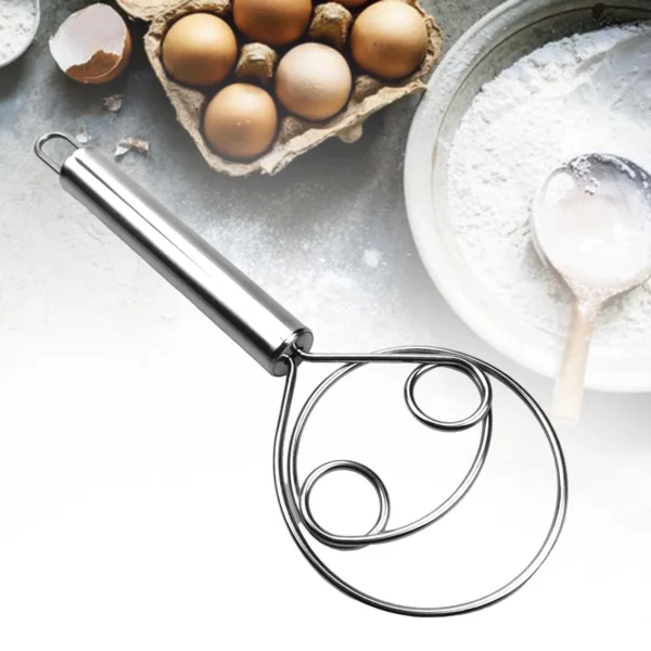 manual non stick steel flour cream  mixer beater | dough whisk mixer, kitchen baking blender tool - Image 5