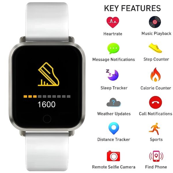 lh 726 - smart bluetooth touch screen watch for men & women - metal body (random color) - Image 7