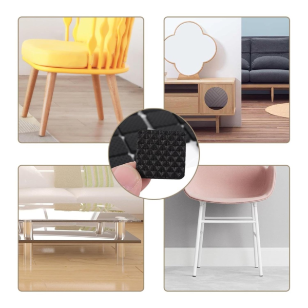 pack of 2/ 18 /8 self-adhesive furniture pads rubber floor protector non-slip furniture pads, sofa, bed, table, cabinet, dining chairs balance pad - Image 2