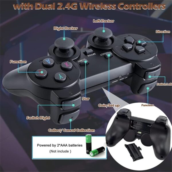 m8 hdmi game stick lite console 2.4g wireless controllers 4k video game retro box