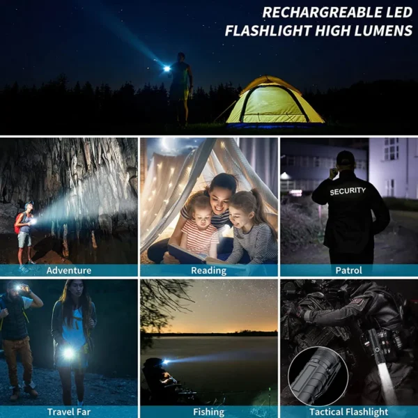 rechargeable flashlight | usb charging headlamp | waterproof torch light  td-20 - Image 3