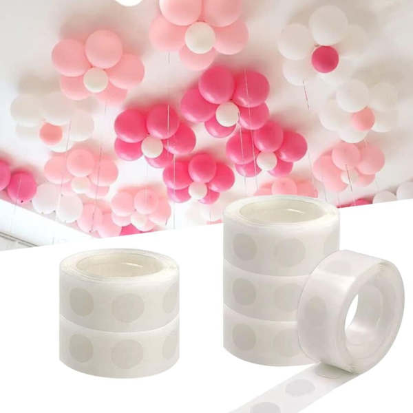 pack of 02 double sided glue dots for balloons - removable adhesive tape for birthdays weddings parties