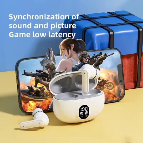 m04 tws wireless bluetooth earbuds | mic in-ear headphones with led display |immersive sound | type c fast charging | bluetooth 5.3 for android/iphone (random color) - Image 9