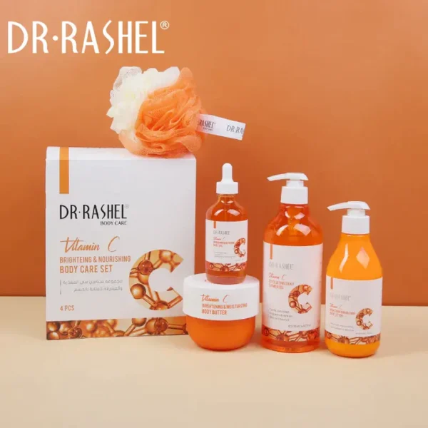 dr.rashel vitamin c brightening & nourishing 4-pieces body care set gift box body care set - Image 7
