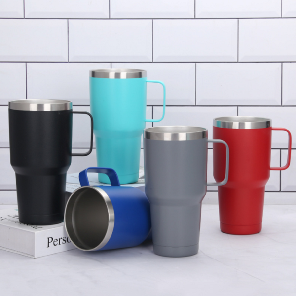 stainless steel tumbler water bottle travel tumbler vacuum insulated mug (1200ml) (random color)
