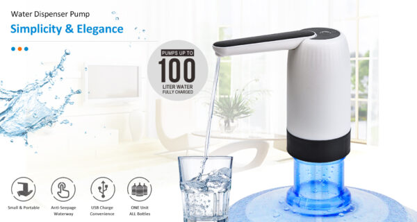 drinking water bottle pump automatic drinking water pump mini portable household water dispenser usb one click drinking water - Image 8
