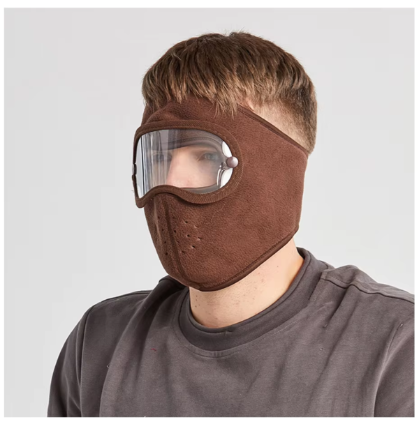 windproof anti dust full face masks cycling ski breathable masks eye hd anti fog goggles hood cover winter warm hat caps - Image 3