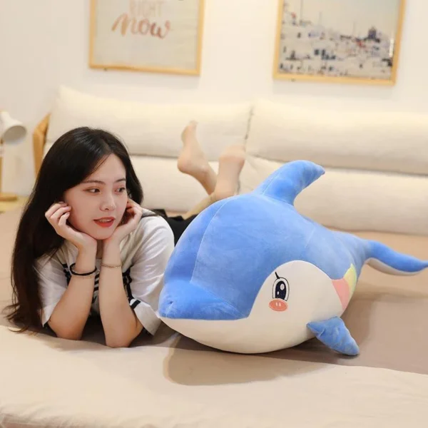 chroma the dolphin | dolphin doll aquarium animal stuff plush toy  sleeping pillow - 65cm (random color) - Image 13