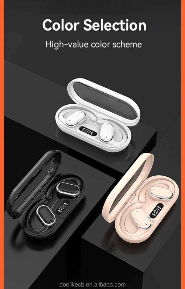 x97 headphones wireless earphone tws painless wear no pain led display open-ear bt 5.3 earbuds (random color) - Image 10