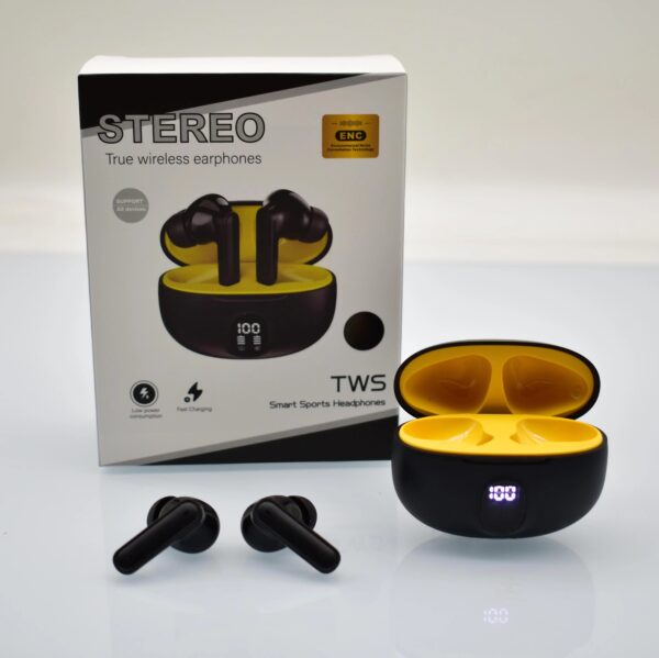 m04 tws wireless bluetooth earbuds | mic in-ear headphones with led display |immersive sound | type c fast charging | bluetooth 5.3 for android/iphone (random color) - Image 3