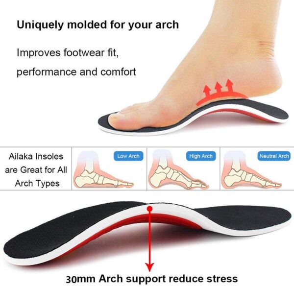 flat feet arch support foot pad insole shoe inserts for foot pain relief for man & woman - Image 14