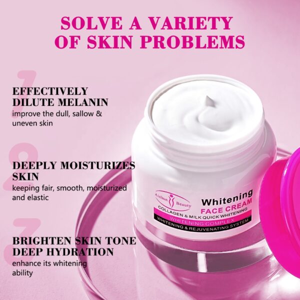 aichun beauty moisturizing natural bright skin care whitening cream  | best cream for all types of skin | 80ml - Image 6