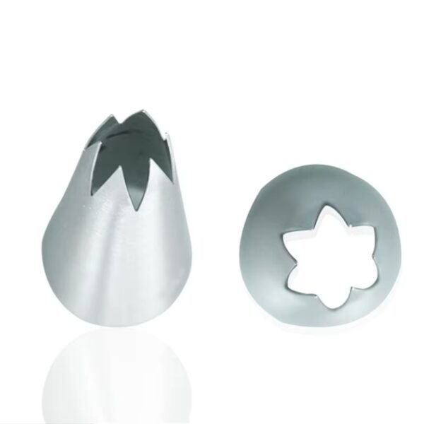 1m stainless steel nozzle open star tip pastry cookies icing piping nozzles cake decorating tool (1 pc) - Image 3