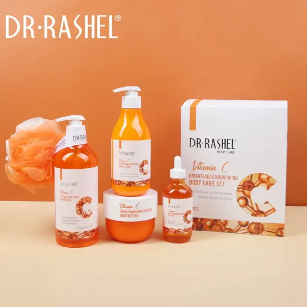 dr.rashel vitamin c brightening & nourishing 4-pieces body care set gift box body care set