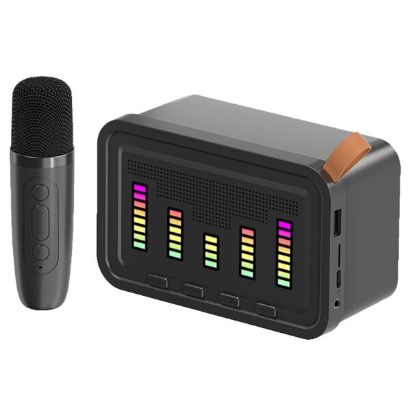 portable bluetooth karaoke outdoor speaker system with wireless microphone (random color) - Image 4