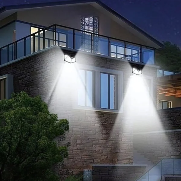 solar interaction light | solar charging led induction motion sensor wall lamp for outdoor garden courtyard bk-100 - Image 9