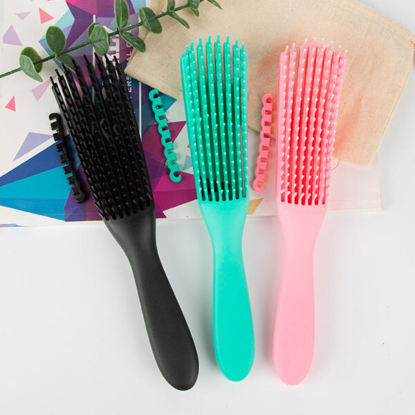 hair brush scalp massage hair comb detangling brush for curly hair brush wet curly hairbrush women(random color) - Image 6