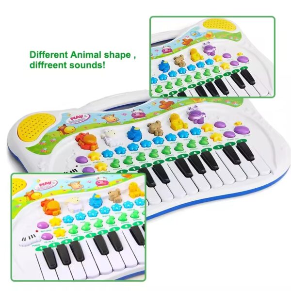electronic keyboard - baby musical educational animal sound toy piano - Image 4