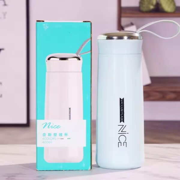 nice glass bottle water mini flask bottle with vaccum flask and loop temperature resistant,400ml (random colors) - Image 12