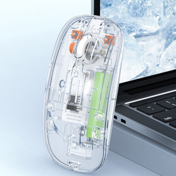 rgb wireless transparent mouse dual-mode rechargeable mouse with led lights - Image 6