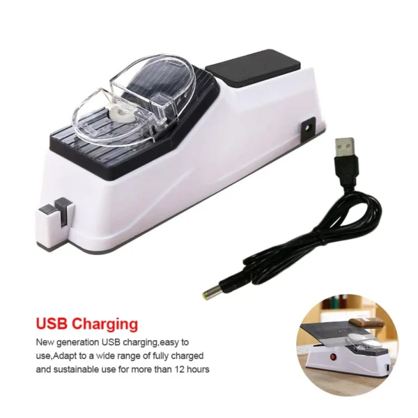 knife sharpener electric | usb electric knife scissor sharpening tool for kitchen | multifunctional electric rechargable knife sharpener professional - Image 13