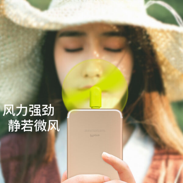 summer hot 2 in 1 mini usb fan portable fan for mobile phone computer , power bank air cooling fan android   (random color) - Image 3