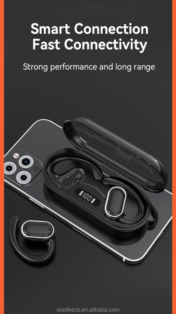 x97 headphones wireless earphone tws painless wear no pain led display open-ear bt 5.3 earbuds (random color) - Image 6