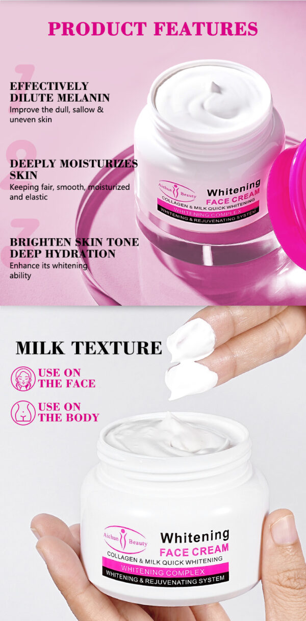 aichun beauty moisturizing natural bright skin care whitening cream  | best cream for all types of skin | 80ml - Image 4