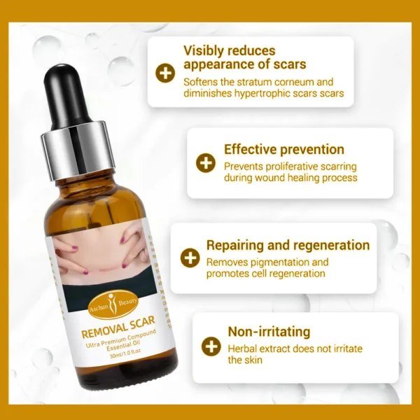 acne scar removal rejuvenation serum | scar, c section & stretch mark removal oil for women - Image 11