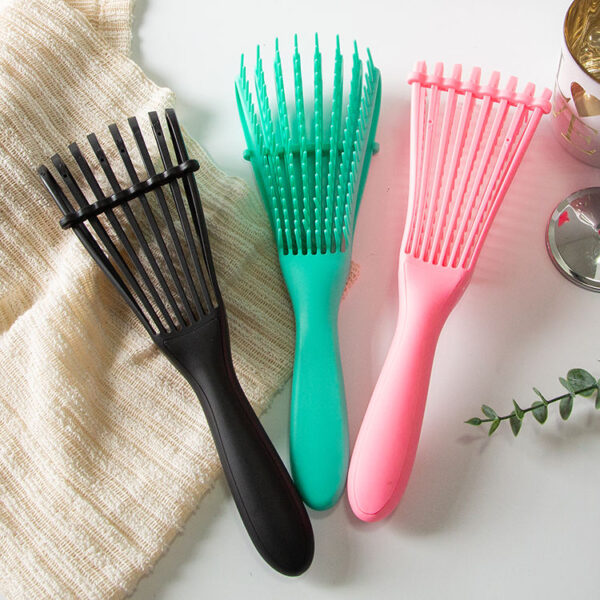 hair brush scalp massage hair comb detangling brush for curly hair brush wet curly hairbrush women(random color) - Image 7