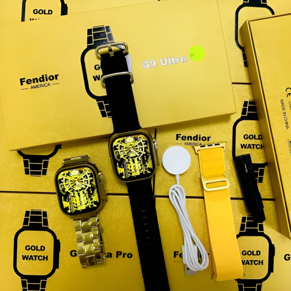 fendior g9 ultra max gold color edition smart watch (random color) - Image 8