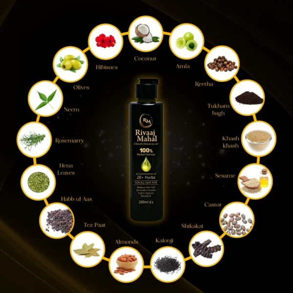 rivaaj hair oil hair food organic hair problem solution (200ml)