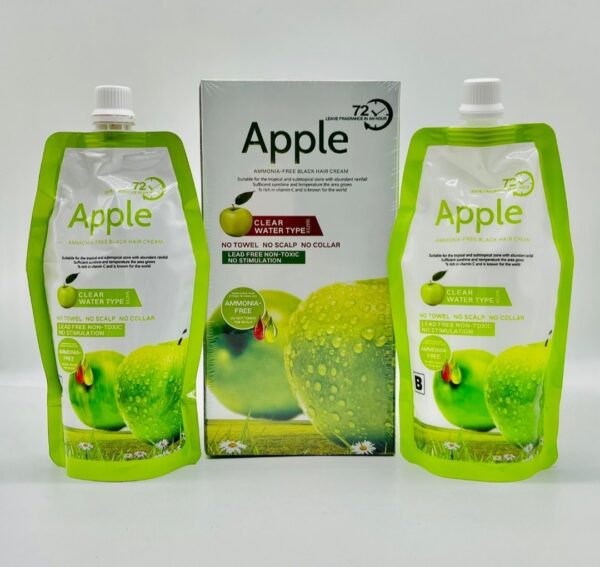 pack of 2  (500ml) apple hair color cream black