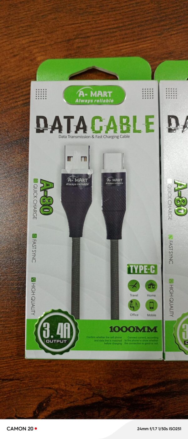 c type data cable 3.4a output ,data transmission and fast charging cable - Image 2