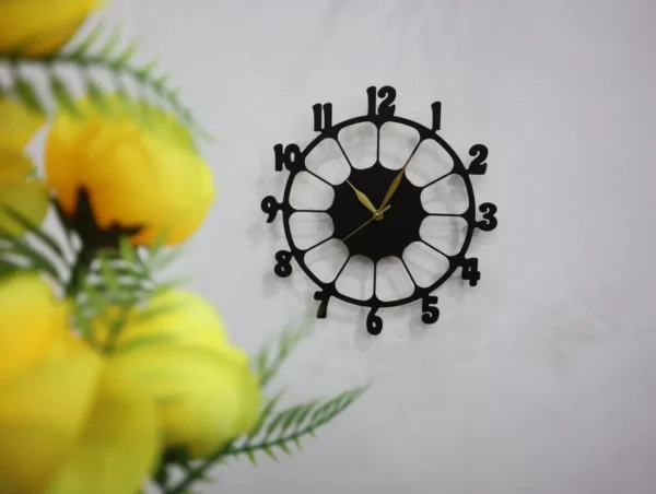 retro design 3d wooden wall clock for living room retro decor wall clock