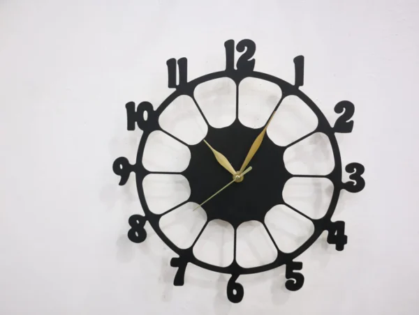 retro design 3d wooden wall clock for living room retro decor wall clock - Image 5