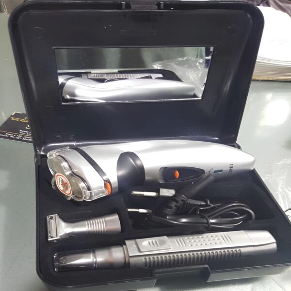 zowael rscx-5800 3 in 1 shaver set | portable shaver, trimmer, groomer chargeble 3 blades shaver with nose and ear trimmer - Image 3
