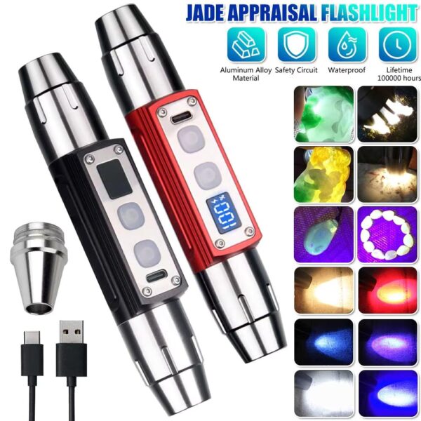gemstone jade and jewelry identification torch | compact portable flash light (random color)