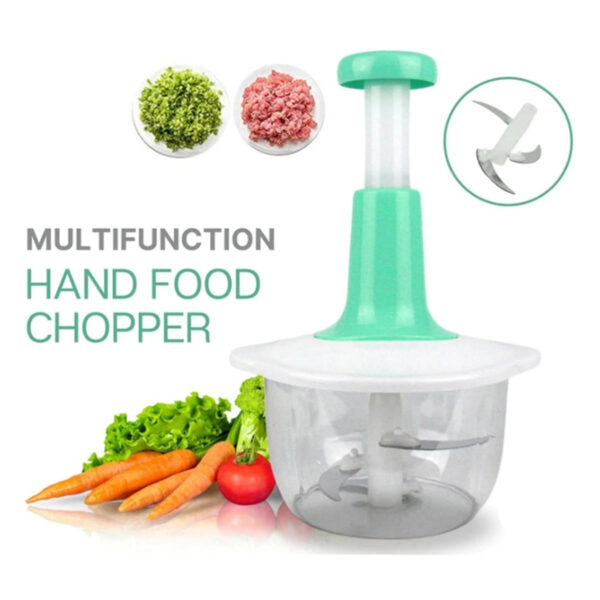 hand pat food processor / hand push chopper machine food processor vegetable chopper 1500ml & 2000ml capacity (random color)