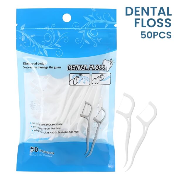tooth cleaning dental floss toothpicks plaque remover plastic set for clean teeth | fresh breath and healthy gums - Image 8