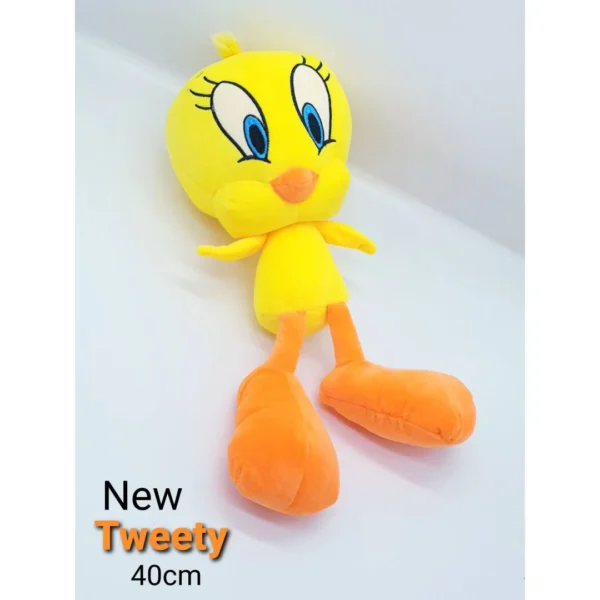 soft tweety bird plushie's stuffed sitting toy. best gift for your kids & living room decorations - 40cm