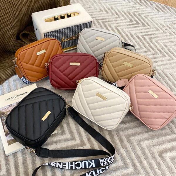 leather square shoulder bag | pu leather shoulder bag for women, girls | fashion women's shoulder bag - Image 20