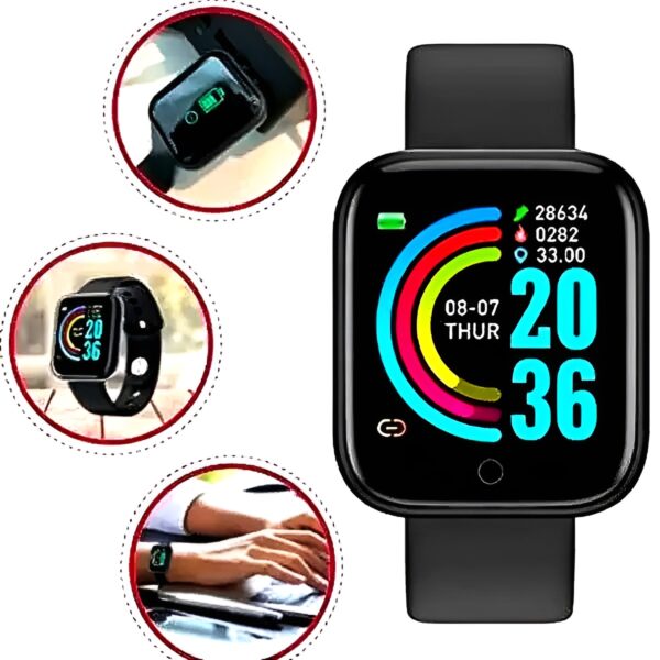 lh 726 - smart bluetooth touch screen watch for men & women - metal body (random color) - Image 9