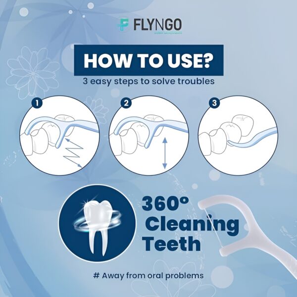 tooth cleaning dental floss toothpicks plaque remover plastic set for clean teeth | fresh breath and healthy gums - Image 10