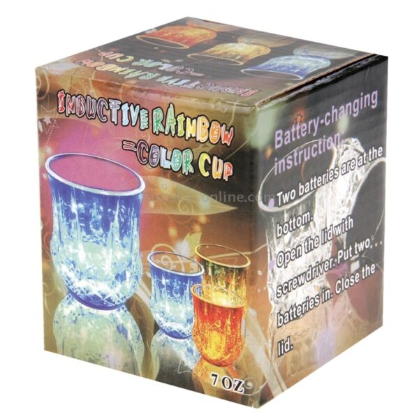 lighting glass led flashing water inductive rainbow colour cup led glowing water mug - Image 5