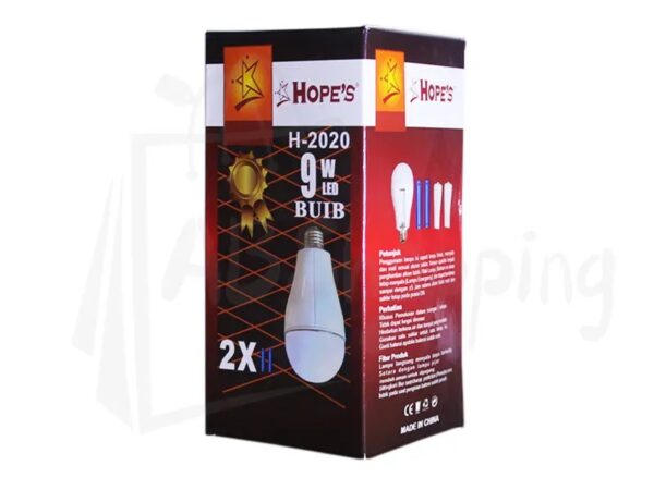 hope’s h-2020 led rechargeable 9 watt bulb with double battery | best quality rechargeable bulb ( chori bulb ) - Image 8